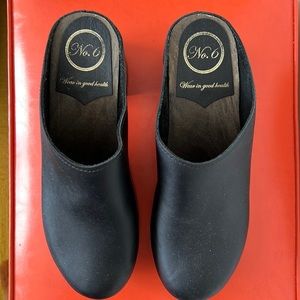 No. 6 Black Clogs. size 39